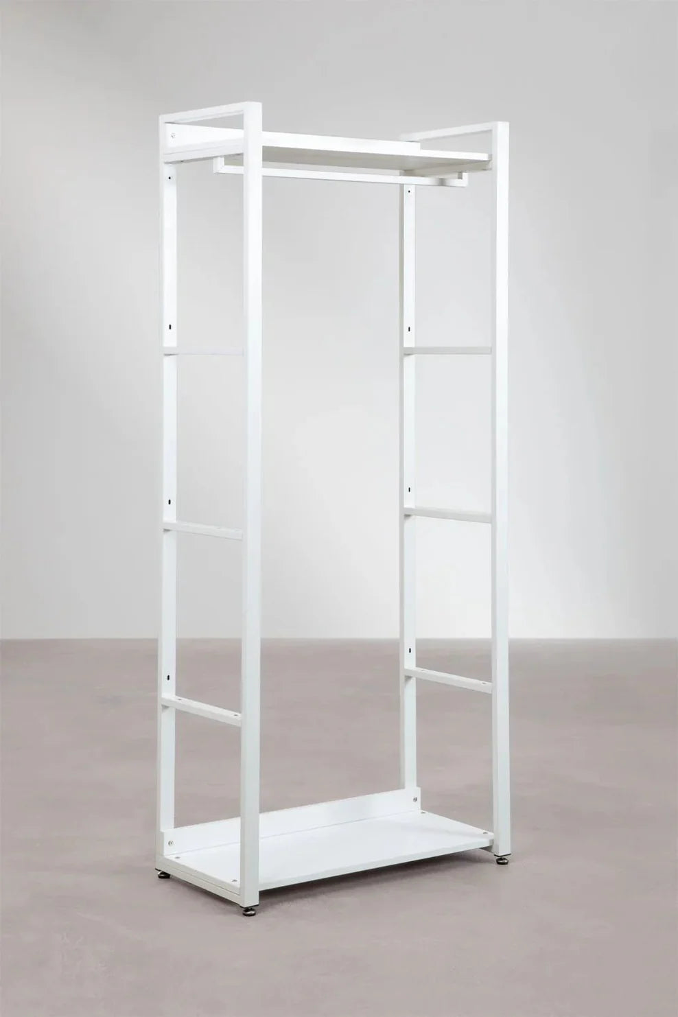Linea Steel and Wood Coat Rack - Whity