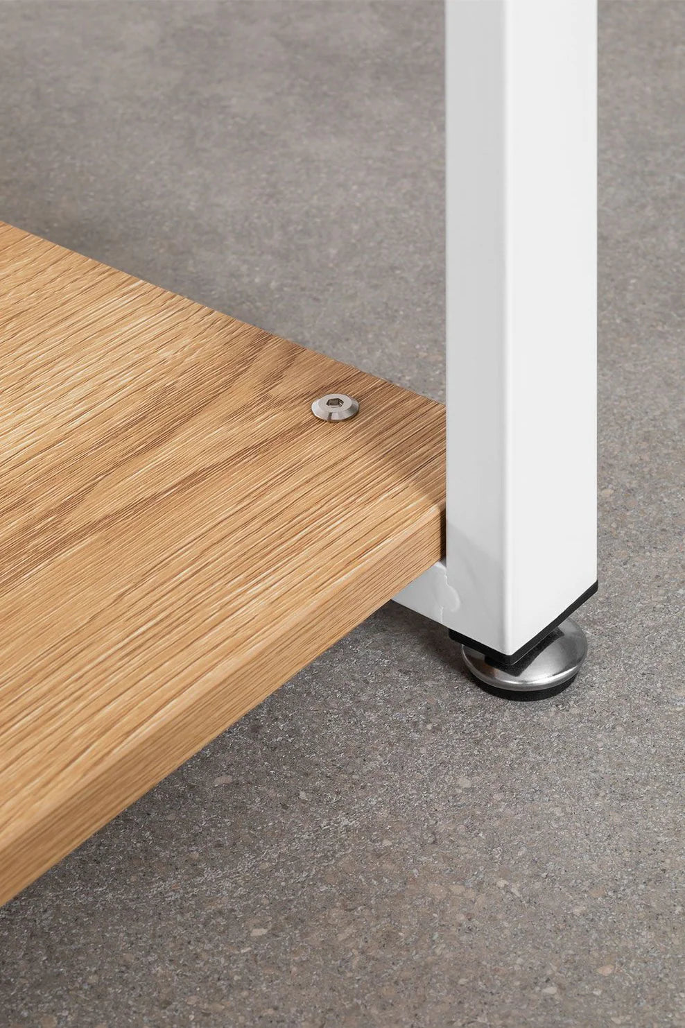 Linea Steel and Wood Coat Rack - Light White