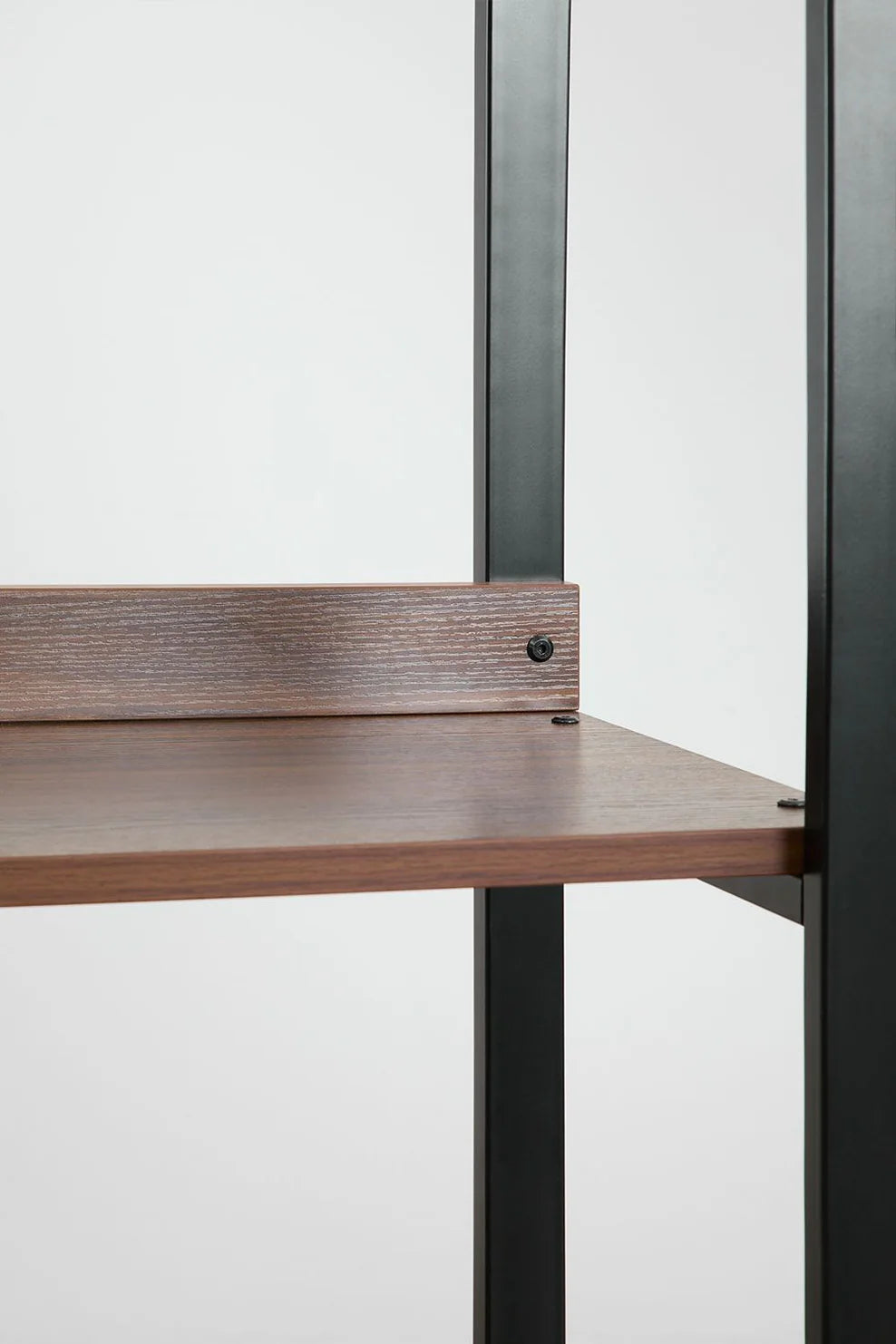 Linea Open Corner Modular Wardrobe 3-Piece with Steel and Wood Clothes Rack - Dark Black
