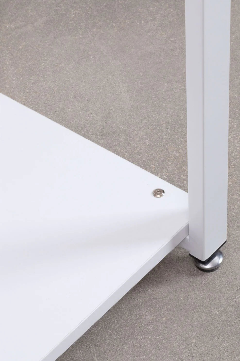 Linea Open Steel and Wood Wardrobe - Whity
