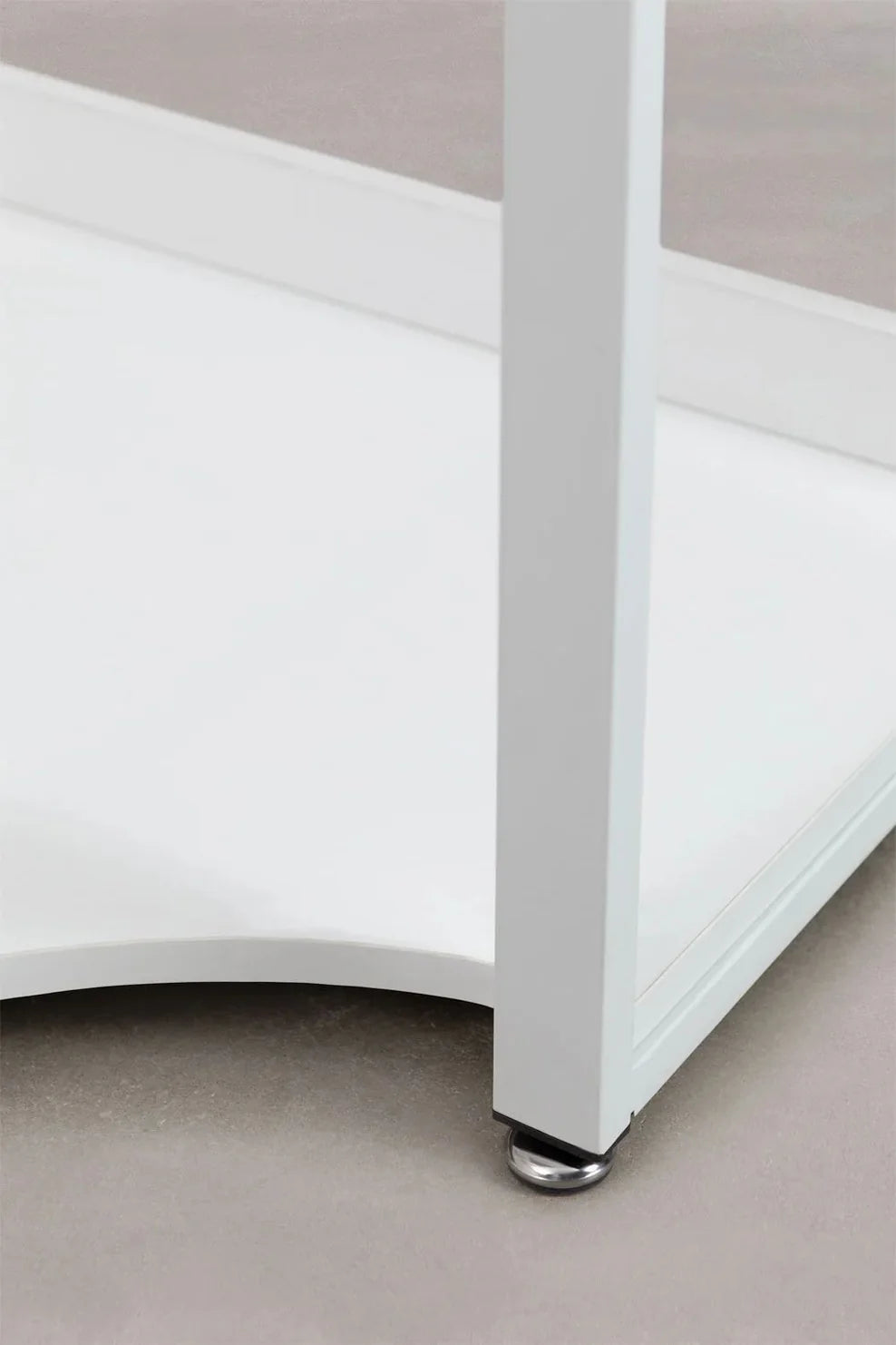Linea Open Corner Wardrobe in Steel and Wood - Whity