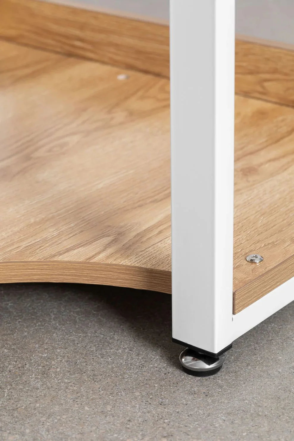 Linea Open Corner Wardrobe in Steel and Wood - Light White