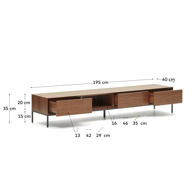 Cove Drawer TV Unit - Brown
