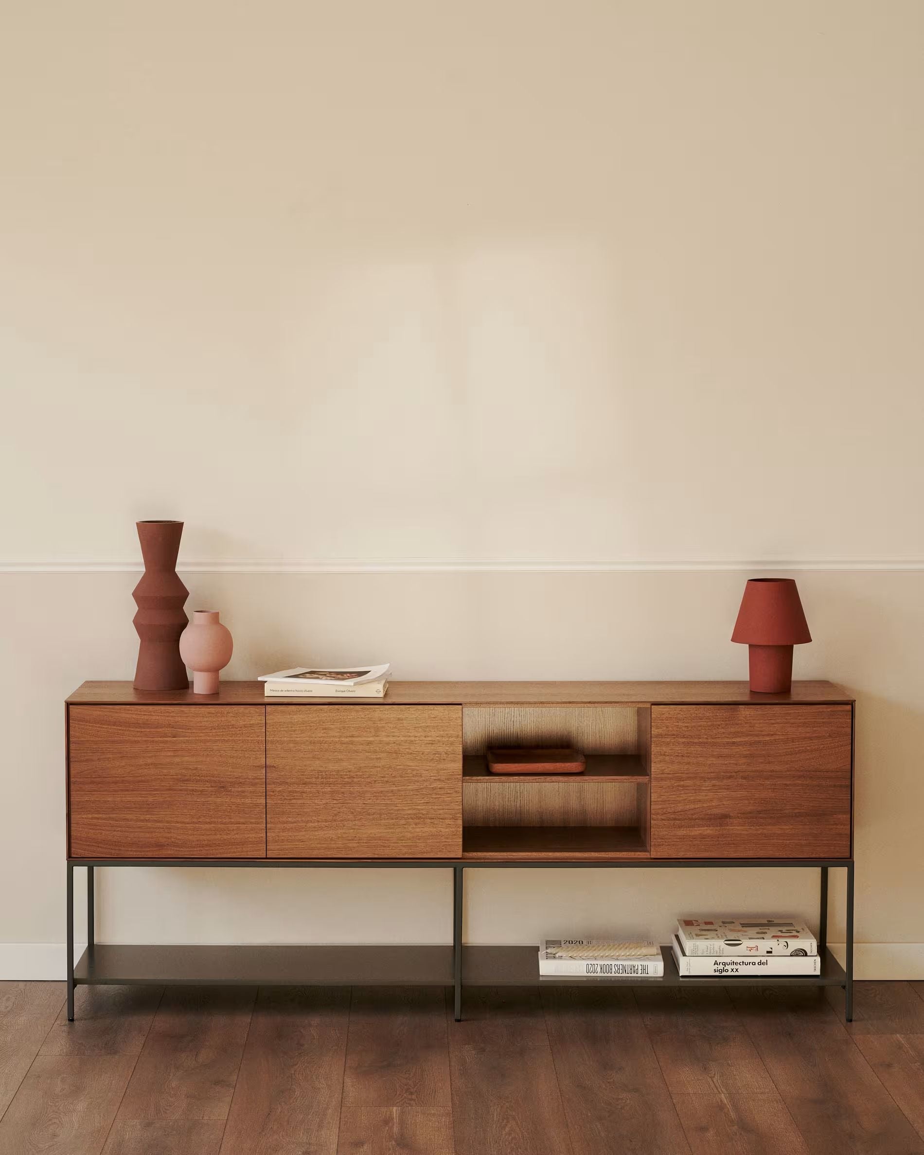 Cove Sideboard 3 Door Sideboard -Brown