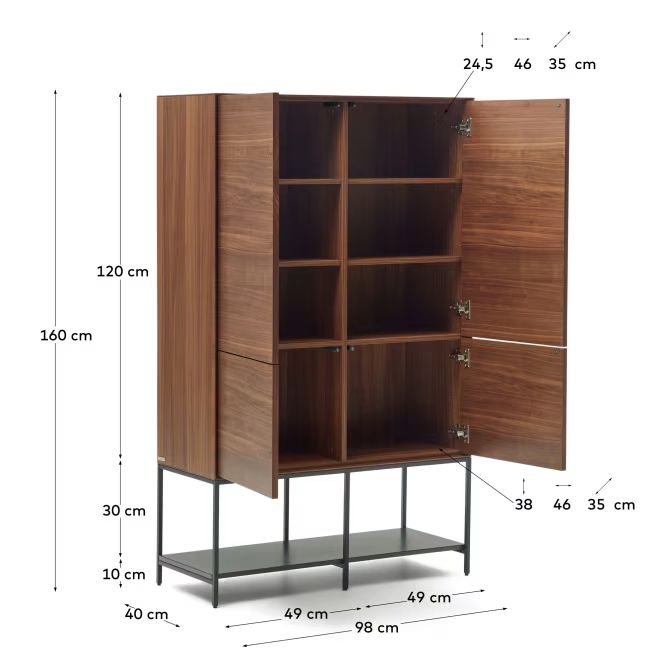 Cove Sideboard 4 Door Sideboard - Brown