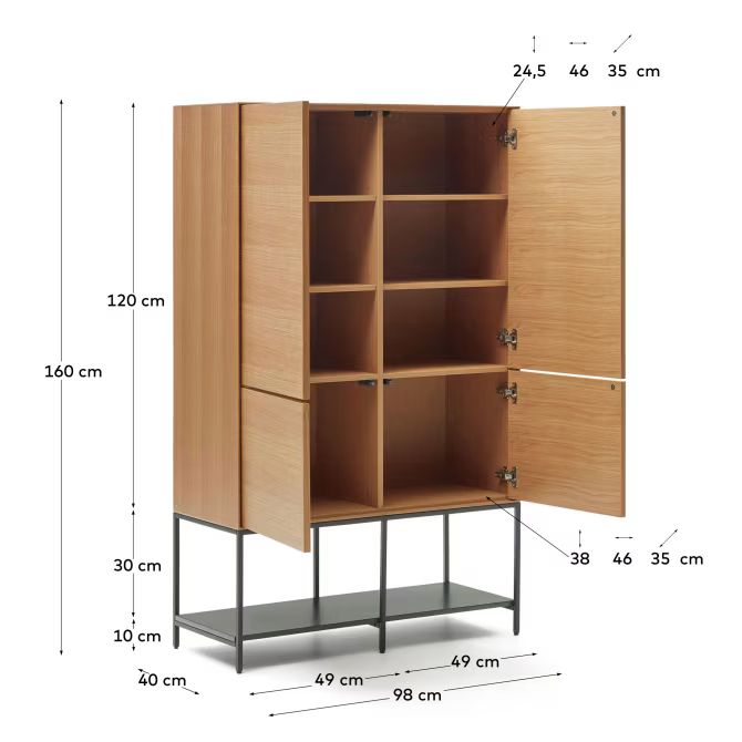 Cove Sideboard 4 Door Sideboard - Natural