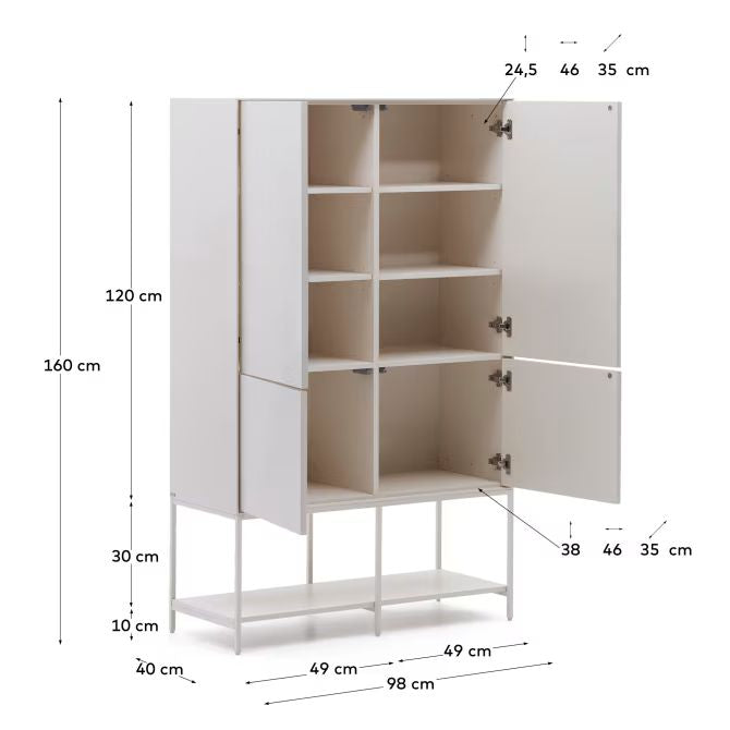 Cove Sideboard 4 Door Sideboard - White