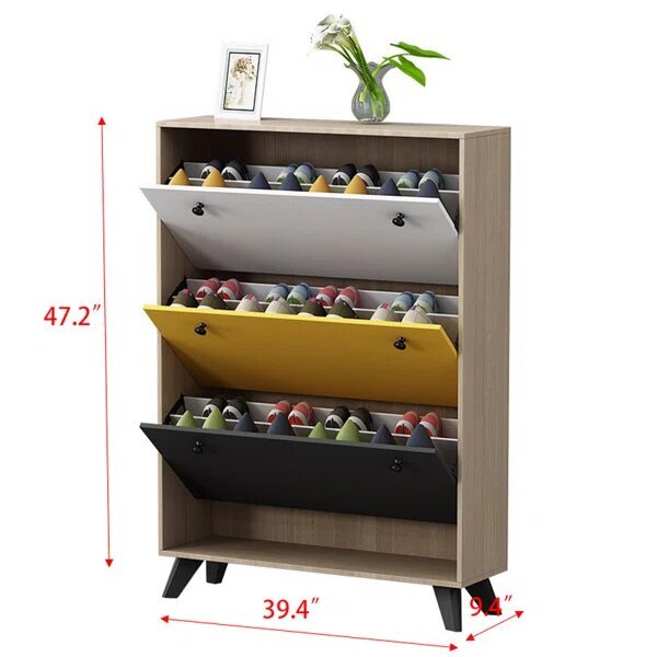 30 Pair Stackable Shoe Storage Cabinet