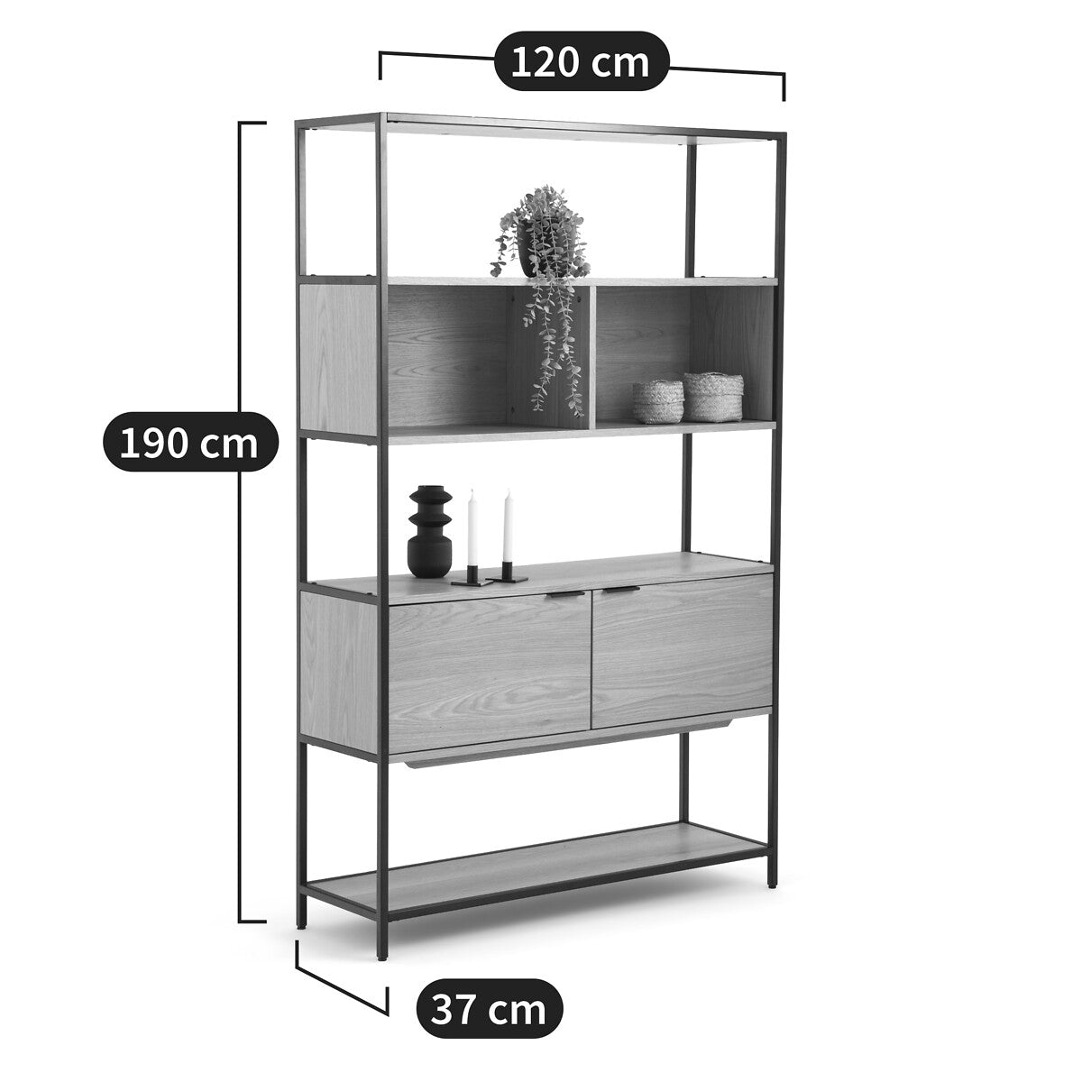 Linea Sideboard 2 Cabinets large