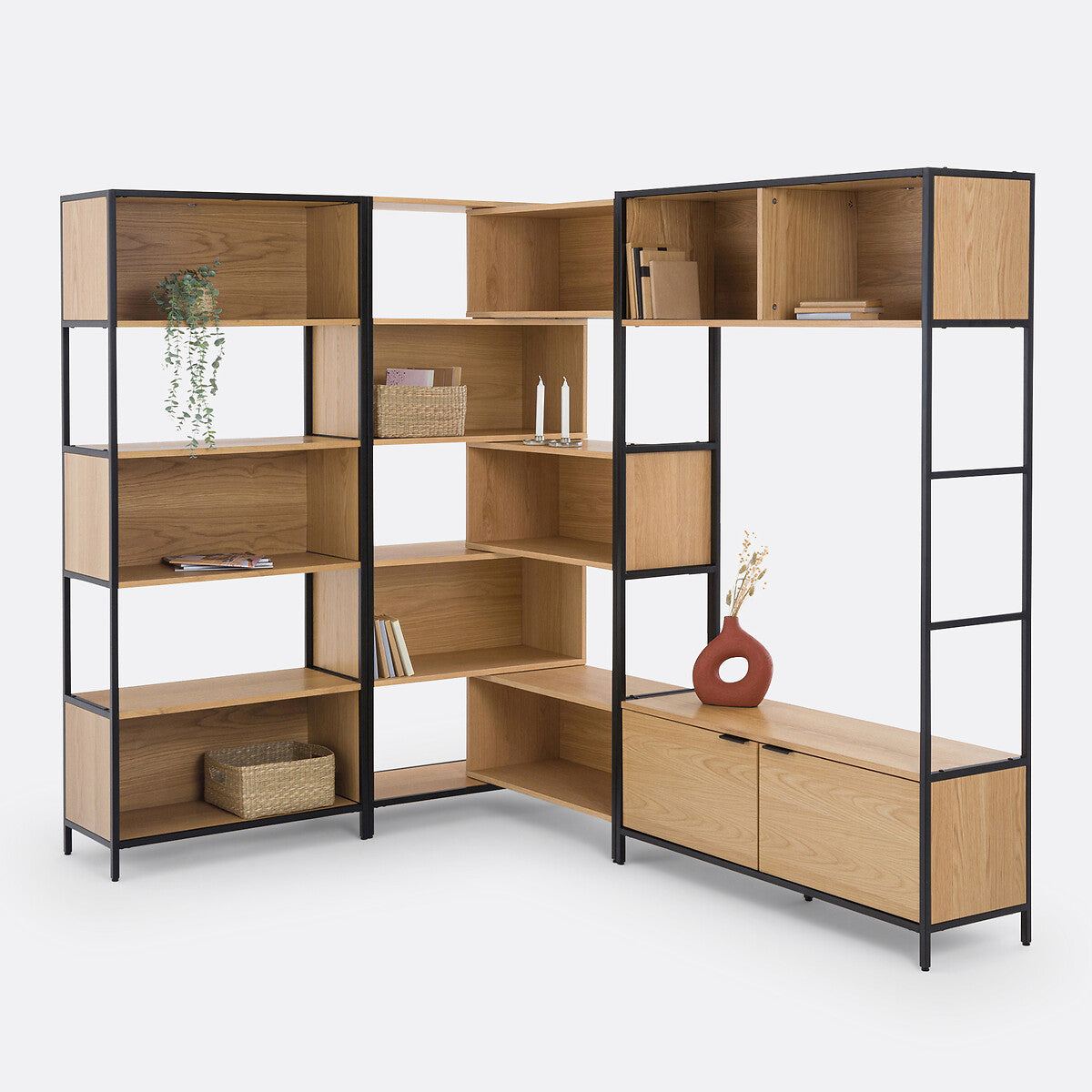 Linea Sideboard 3 Open Cabinets Large