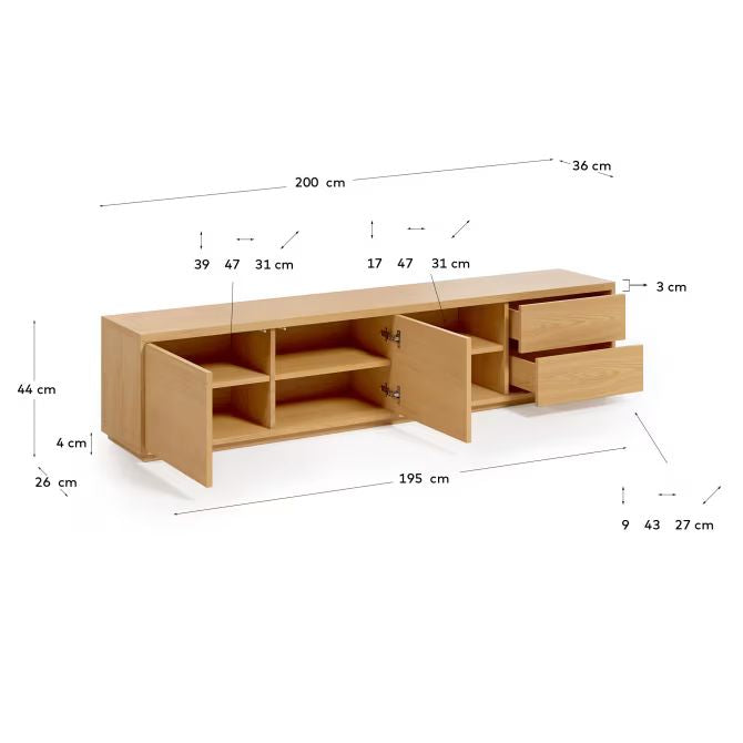 Prism TV Unit Large - Natural
