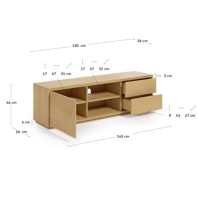 Prism  TV Unit Medium - Natural